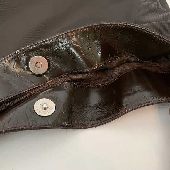 Gucci Brown Nylon Bamboo handle Shoulder Bag/ Rare Vintage - Picture 10 of 16